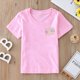 thumbnail image 2 of Blusa Casual Gibobby para Niñas Camiseta de manga corta con estampado de letras Rosa 12-24 Meses, 2 of 5