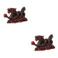 thumbnail image 1 of Destyer Stunning Dragon Statue Collection Enhances Home Office Ambiance Red Small 11 x 6 x 7cm 2Set, 1 of 6