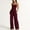 Wine, variant on Byworldtasic Women's Cold Shoulder Jumpsuit Spaghetti Strap One Piece Outfit Wide Leg Baggy Leg Pants