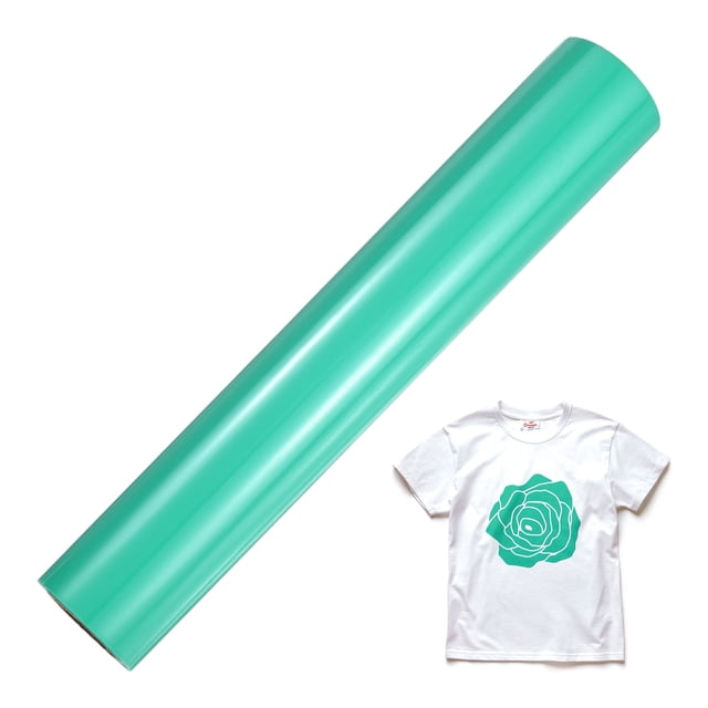 Uxcell 1 Hoja de Vinilo Puff 3D para Transferencia de Calor 10" x 6ft Verde Vintage para Camisetas y Proyectos de Tela DIY