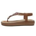 thumbnail image 2 of Sandalias Vestir Chanclas Bohemian Elástico Tobillo Correa Rhinestone para Mujer, 2 of 8