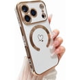 thumbnail image 1 of TEMOGU-Magnetic Case for iPhone 17 Pro Case[Compatible with MagSafe] Cute Plating Love Hearts Pattern with Camera Protection,Soft Shockproof TPU Bumper Cover for Women Girls,White, 1 of 4