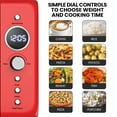 thumbnail image 4 of Total Chef Retro Microwave Oven | 20L / 0.7 Cu Ft | Quick Start & Defrost By Weight/Time | 8 Pre-set Cooking Modes For Coffee, Rice, Pasta, Potato, Reheat, Fish, Pizza, Popcorn | 700W | Red, 4 of 5