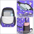thumbnail image 4 of Unicorn and Rainbow Purple Pattern 17" Waterproof Oxford School Backpacks for Teens, S-Shape Padded Straps, for School, Travel, Hiking, Camping, 4 of 5