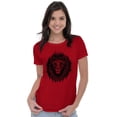thumbnail image 3 of Lion Jungle Symbolic Spirit Animal Womens Slim Fit Graphic Tee Brisco Brands S, 3 of 4