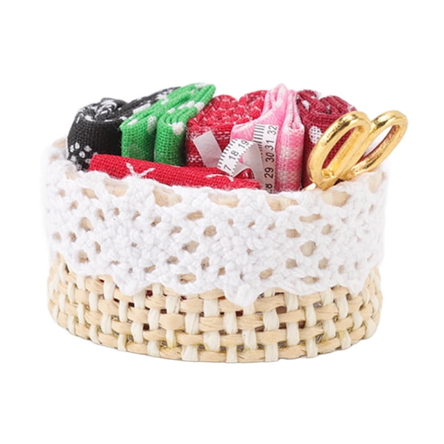 Kit de costura en miniatura para casa de muñecas 1:12 ANGGREK multiusos