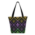 thumbnail image 3 of Fotbe Mardi Gra Geometric Pattern Beach Tote,Shoulder Handbag,Spacious Tote Bag,Lightweight Travel Bag,Versatile Shopping Bag, 3 of 9