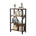 thumbnail image 1 of 4-Tier LED Bookshelf, Display Shelf with Light, LED Bookcase with Metal Frame, Corner Standing Etagere Organizer Tower Bookcase for Living Room, Bedroom, Office, 1 of 7