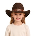 thumbnail image 2 of Kids Wide Brim Cowboy Style Hat Western Retro Hat Heart Party Show Hat 3-10 Years, 2 of 3