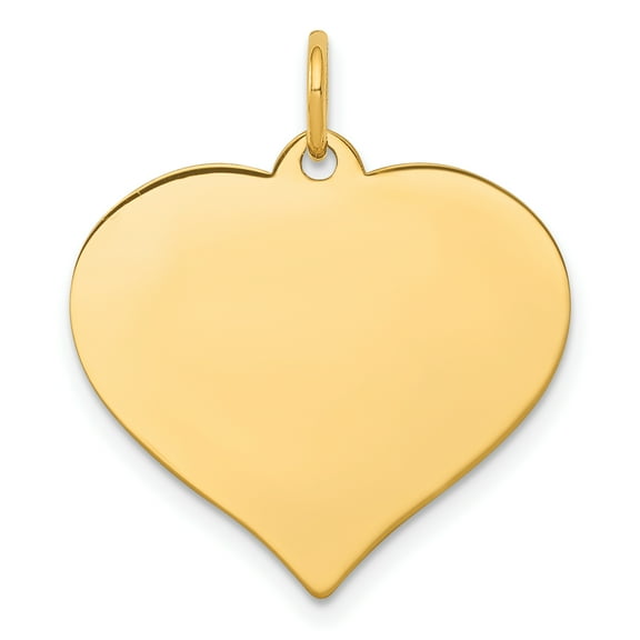 FJC Finejewelers 14k Yellow Gold Heart Disc Charm 0.009 gauge 20 x 24mm
