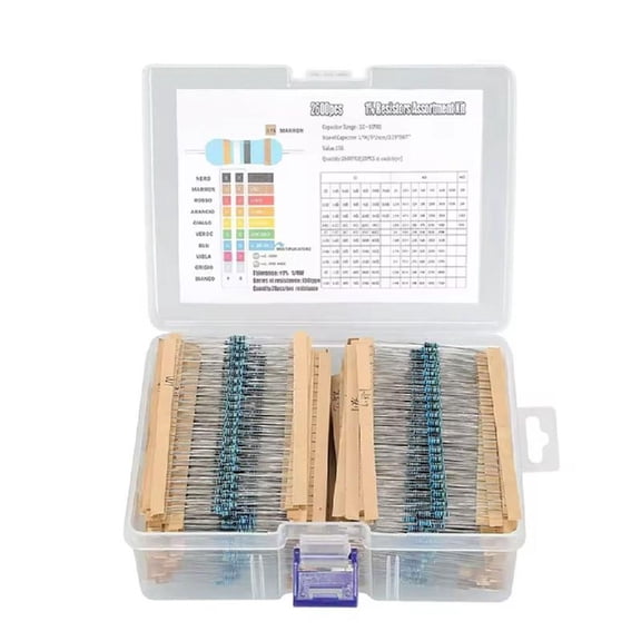 1. 2600pcs 130 Values Resistor Assortment Film Resistors with Storage Box