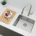 thumbnail image 1 of Stylish Dual Mount 22" Stainless Steel Single-Bowl Kitchen Sink with 1 Accessorie S-407T, 1 of 11