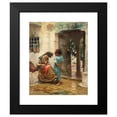 thumbnail image 2 of Frederick Arthur Bridgman 15x18 Black Modern Framed Museum Art Print Titled - The Sewing Lesson, 2 of 5