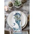 thumbnail image 2 of Coastal Seahorse Cloth Napkins Set of 4 Reusable Dinner Napkins, Nautical Starfish Shell Seaweed Anchor Cocktail Napkin Washable Table Napkins for Wedding/Holiday Party/Baby Shower 20"x20", 2 of 7