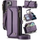 thumbnail image 1 of funda para iPhone 13 Mini, Funda para teléfono tipo Billetera Cruzada con Soporte de Bloqueo RFID, Ranuras para Tarjetas de Carga Inalámbrica Anticaídas, Bandolera de Cuero PU, 1 of 9