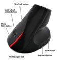 thumbnail image 3 of 2.4 Ghz Wireless Vertical Ergonomic Optical Rechargeable 5d 2400dpi Gaming Mouse, 3 of 5