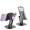 Black, variant on Foldable Rotating Aluminum Alloy Cell Phone Desktop Stand, Multi-Functional Adjustable Universal Smartphone Holder with Heavy Duty Metal Base