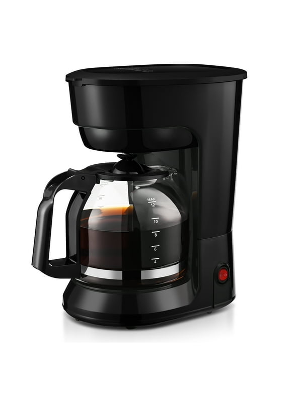 Mainstays 12 Cup Coffee Maker Black, Drip Coffee Maker