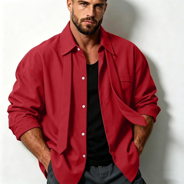 mens 3x dress shirts George Men's Classic Shirt with Long Sleeves, Sizes S-3xl, Size: Large, Blue 34% polyester hotojiny Men's Dress Shirts Big