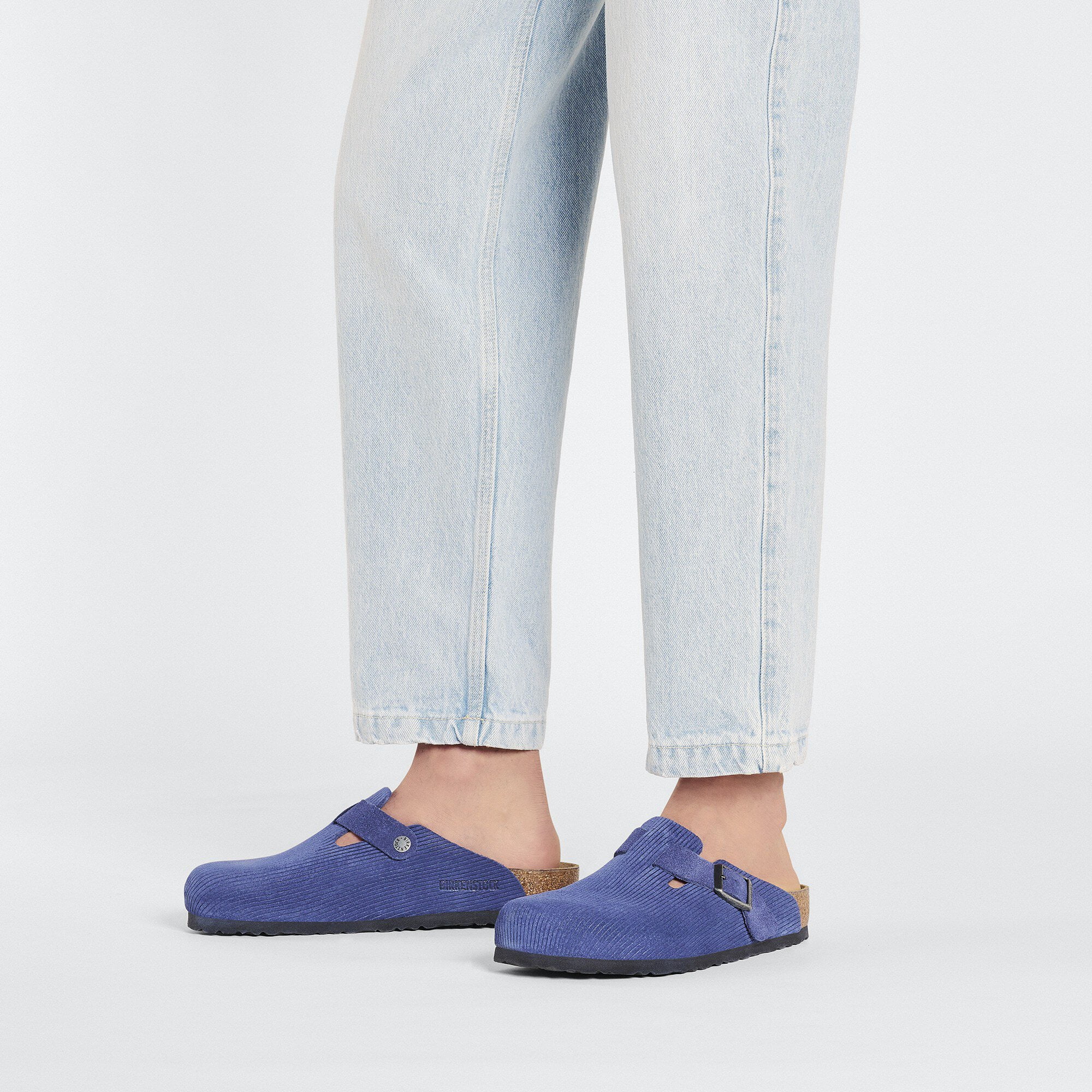 Birkenstock Boston BS Narrow Suede Clog, 39, Blue - Walmart.com