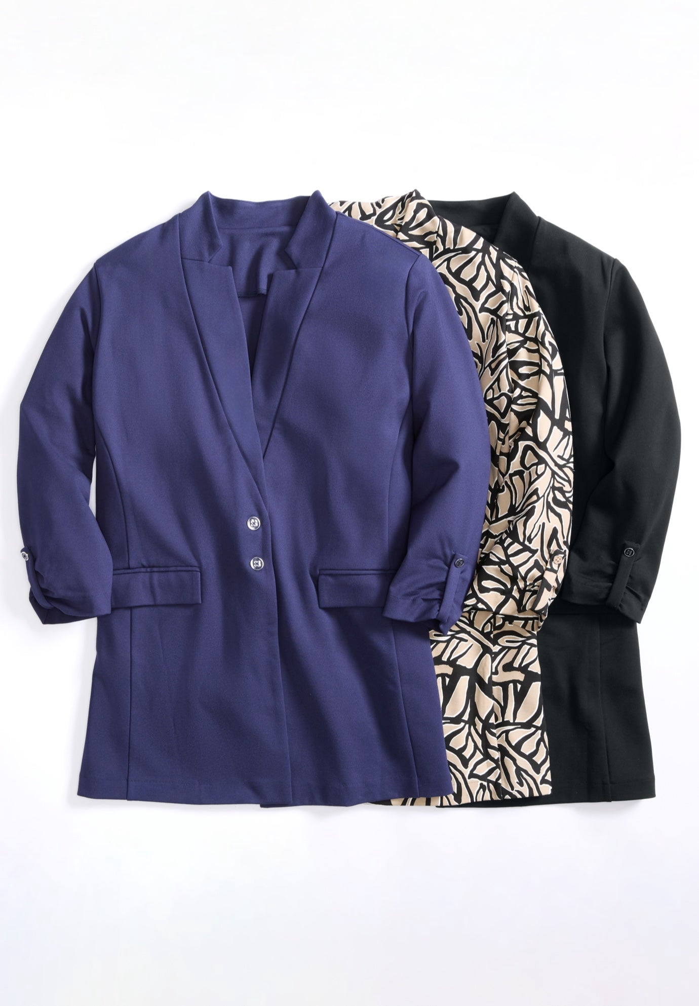 Catherines Women's Plus Size Ponte Knit Blazer