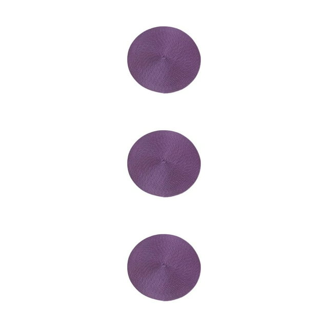relayinert Tapis de Table pour Chaque Occasion Application Grand et Durabilité Robuste Napperons Ronds Napperons Inodore Moderne Simple Violet Ensemble de 3