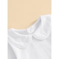 thumbnail image 6 of BemeyourBBs Newborn Baby Girl Boy Bubble Romper Infant Long Sleeve Doll Collar Romper Oversize T-shirt Cotton Basic Bodysuit Top Fall Spring Summer Outfit, 6 of 9