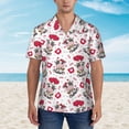 thumbnail image 2 of Xecao Caring Cow print Hawaiian shirt - a stylish short-sleeve button-down for men, perfect for casual beach and tropical outings., 2 of 9
