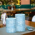 thumbnail image 3 of Yayeee Flameless Candles with Remote Flickering Battery Operated Multi Color Changing, Blue Snowflake, 3 of 7