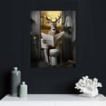 thumbnail image 4 of COMIO  Deer Reading Newspaper In Canvas Prints Wall Art Paintings Home Decor Artworks Pictures For Living Room Bedroom Bathroom Decoration, 4 of 4