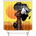 thumbnail image 2 of 4PCS Elegant African American Woman Shower Curtain Set, Pink Floral Eiffel Tower High Heels Positive Quotes Sexy Afro Black Girl Melanin Queen Fashion Bathroom Decor, Non-slip Bath Mat, 2 of 7