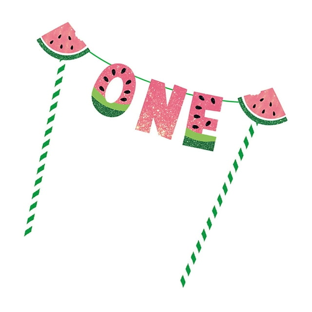 Pancarta de cumpleaños para bebé, temática de , adornos colgantes, pancarta decorativa de sandía para patio, hogar, decoración shamjiam Bandera de frutas