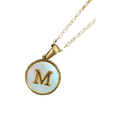 thumbnail image 1 of Collar Maria Almudena Inicial M Cadena dorada Chapa de oro, 1 of 2