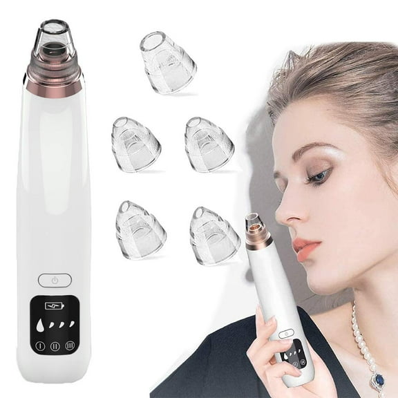 EIMELI Blackhead Remover Pore Vacuum Cleaner - Electric Blackhead Removal Acne Extractor Facial Cleaner Suction Tools Kit USB Rechargeable Blackhead Suction Tool with 5 Changeable Functional Probes