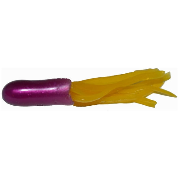 Big Bite Baits 1 1/2 inch Crappie Tube (Purple/Yellow, 100 pack)