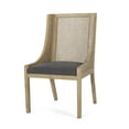 thumbnail image 5 of Christopher Knight Home Maurers Cane and Wood Upholstered Dining Chairs (Set of 2) by  Beige/ Natural, 5 of 5