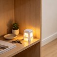thumbnail image 5 of Mini Stool Shaped Lamp Ornament Lighting - Plastic Desk Decorative Light, Soft Eye Protection, Stable Non-Tip Base, Easy Control Buttons, Wihte, 5 of 6