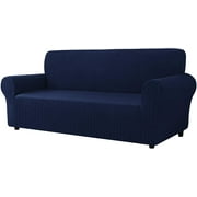 CHUN YI 1 Piece Stretch Houndstooth Sofa Slipcover Couch Cover (Dark Blue, XL Sofa)