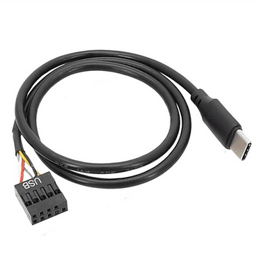 1Pcs USB 9Pin to Type C Cable for Computer Motherboard USBC Secondary Screen PC LCD Adapter