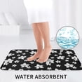 thumbnail image 6 of Bathroom Rugs Sets 3 Piece - orchid plumeria flower Absorbent Non Slip Bath Mats, U-Shape Toilet Lid Cover, Contour Mat, Soft Washable Shower Mats Bath Rug Mat for Bathroom Tub Toilet, 6 of 7