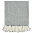thumbnail image 3 of Fabstyles Herringbone Stripe Cotton Throw with Fringe, Lightweight Breathable Throw Blanket, 3 of 4