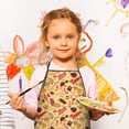 thumbnail image 2 of Colorful Mushroom Kids Aprons for Girls and Boys,Adjustable Neck Strap Toddler Aprons for Kids Cooking Baking, 2 of 6