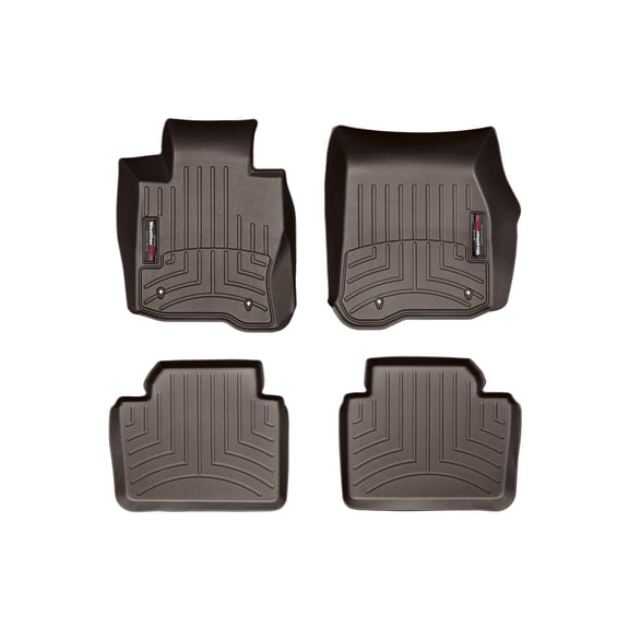 WeatherTech Custom Fit FloorLiners compatible with BMW 428i, 435i, 440i, 430i - 1st & 2nd Row (2-pc. Rear Liner), Cocoa