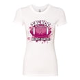 thumbnail image 2 of Wild Bobby Tougher Than Cancer Football Paint Splatters Breast Cancer Awareness Women Slim Fit Junior Tee, White, Large, 2 of 6
