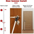 thumbnail image 3 of SecurityMan 2-in-1 Adjustable Door Security Bar & Sliding Patio Door Lock (2 Pack), Heavy-Duty Iron with Interchangeable Caps - White, 3 of 10