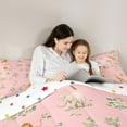 thumbnail image 4 of Castle Fairy Cartoon Lion Giraffe Elephant Bedding Comforter Set 7pcs for Preppy Child,Jungle Animal Queen Bedding Sets Super Cozy,Chic Floral Wildlife Queen Sheet Sets,Breathable Home Decor, 4 of 8
