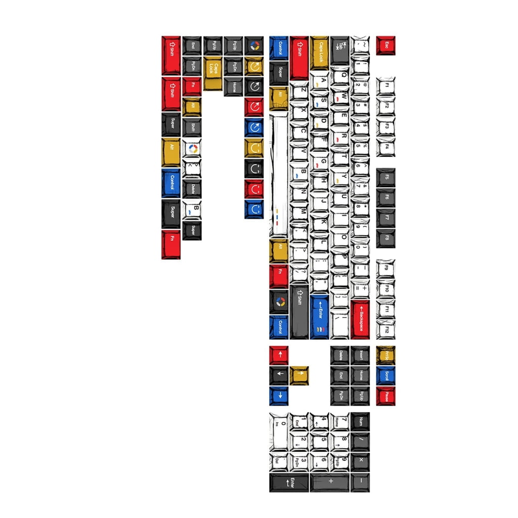 136Keys PBT Keycap Featuring Minimalist Pattern Keycaps For Enhances Typing Experience Ergonomic Keycap Replacement