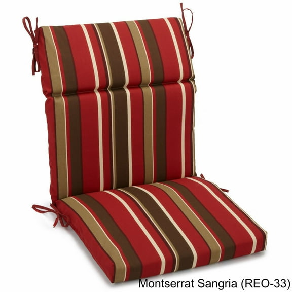 Blazing Needles 22-inch by 45-inch Polyester Patterned Outdoor Seat/ Back Chair Cushion