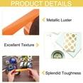 thumbnail image 3 of Uxcell Foil Transfer Sheets, Metallic Foil Paper Roll for Leather Hot Foil Stamping Machine DIY Craft Metal Orange, 3 of 6
