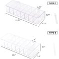 thumbnail image 2 of LAICAIW Plastic Cable Management Box with Lid and 10 Wire Ties, Portable Clear Cord Storage Organizer with 8 Compartments, Electronics Organizer Desk Accessories Case for Office, Stationery Supplies, 2 of 7